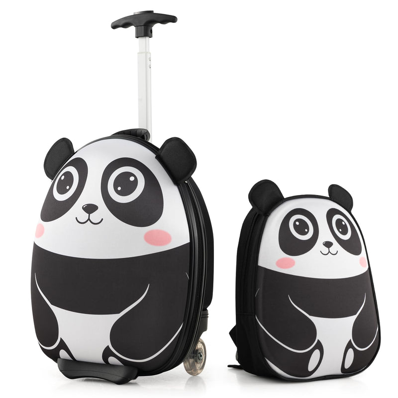 Load image into Gallery viewer, Goplus 2PC Kids Carry On Luggage Set, 16&quot; Rolling Suitcase &amp; 12&quot; Backpack
