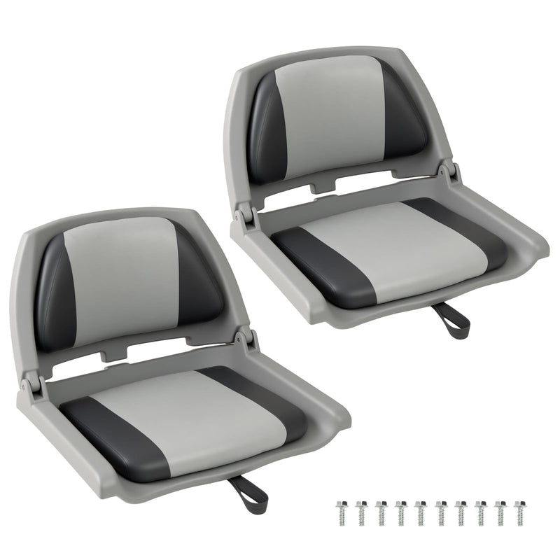 Load image into Gallery viewer, Goplus Molded Low Back Fishing Boat Chairs Marine-Grade PVC Cushion Pad
