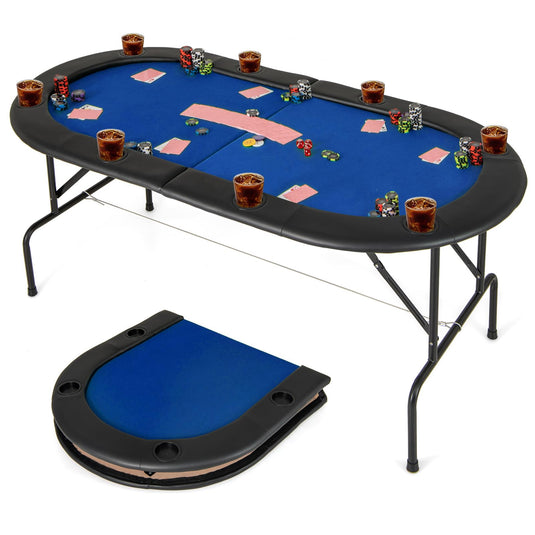 Goplus 8 Players Texas Holdem Foldable Poker Table