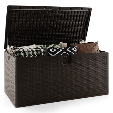 Goplus Outdoor Storage Box, 120 Gallon Waterproof Patio Storage Box