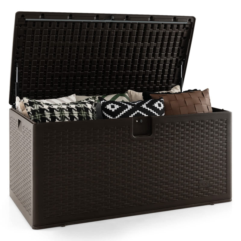 Load image into Gallery viewer, Goplus Outdoor Storage Box, 120 Gallon Waterproof Patio Storage Box
