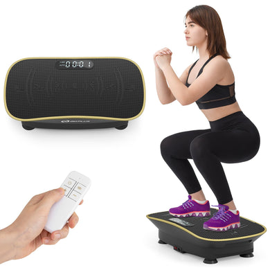 Goplus Vibration Plate Exercise Machine, Vibrating Platform for Lymphatic Drainage, Weight Loss