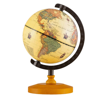 Goplus 5.5-Inch Mini Antique World Globes w/Curved Alloy Stem