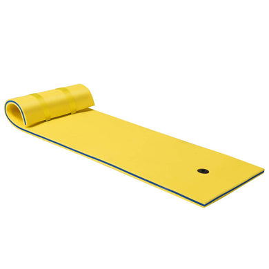 Floating Water Pad Mat with Rolling Pillow Design