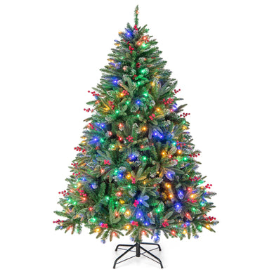 Goplus 6ft Pre-Lit Artificial Christmas Tree for Holiday Party Office Home Decor