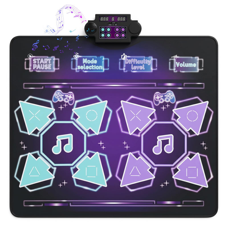 Load image into Gallery viewer, Goplus 2-Player Dance Mat Electronic Dancing Music Playmat for Kids Toddlers Boys Girls
