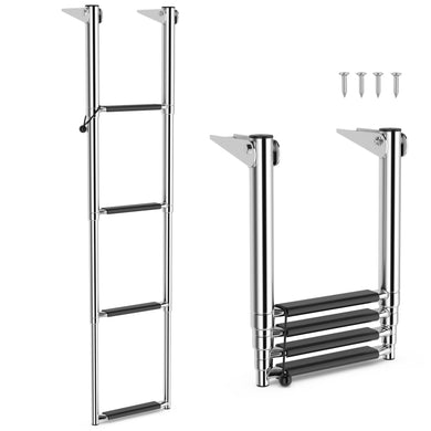 Goplus 4 Step Telescoping Boat Ladder