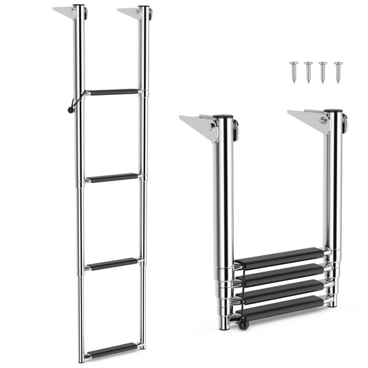 Goplus 4 Step Telescoping Boat Ladder