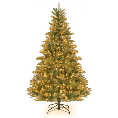 Goplus 6ft Pre-Lit Artificial Christmas Tree with 500 Warm-White Incandescent Lights
