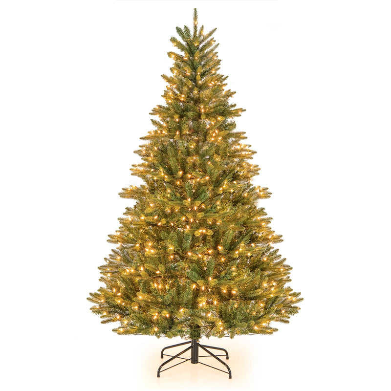 Load image into Gallery viewer, Goplus 6ft Pre-Lit Artificial Christmas Tree with 500 Warm-White Incandescent Lights
