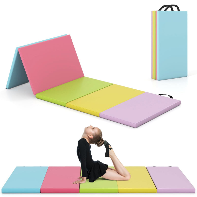 Load image into Gallery viewer, Goplus Gymnastics Mat, 6.6&#39;x2.5&#39; 5-Panel Folding Tumbling Mat w/Carrying Handles
