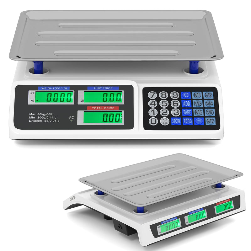 Load image into Gallery viewer, Goplus 66lb Price Computing Scale Commercial Food Scale with Dual LCD Displays
