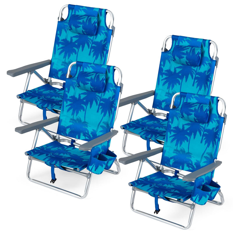Load image into Gallery viewer, Goplus Beach Chairs Portable Folding Backpack Recliners(2/4)
