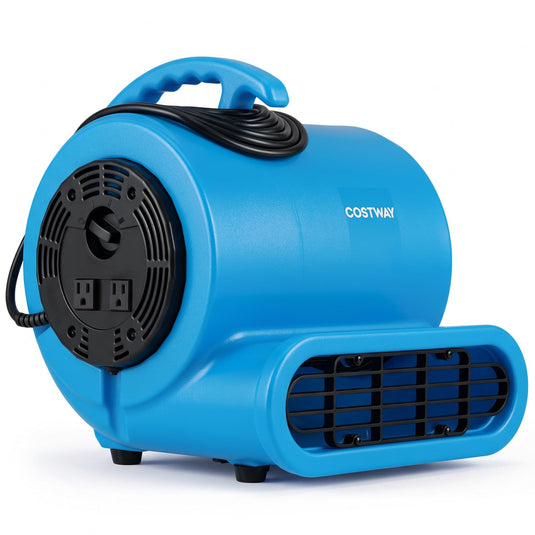 Goplus1/2 HP Air Mover, 3-Speed 2800 CFM Commercial Blower Fan