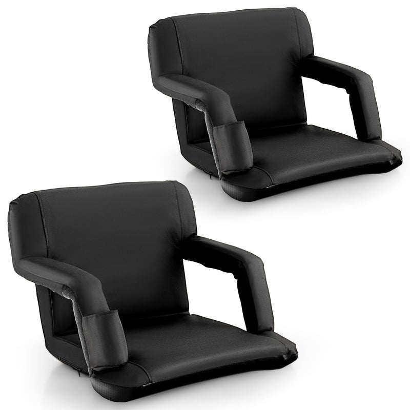 Load image into Gallery viewer, Goplus Stadium Seating for Bleachers, Folding Bleacher Chair with Back Support, 6 Reclining Positions
