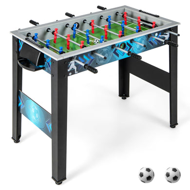 Goplus Foosball Table, Freestanding Soccer Table Game with 2 Footballs