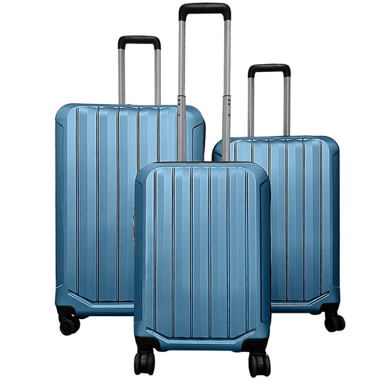 Goplus 20/24/28 Inch Lightweight Hardshell Suitcases with 360° Spinner Wheels(3 Piece Vertical Stripe)