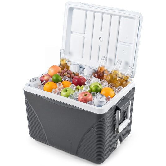 Goplus 43.3 Quart Portable Hard Cooler with Handles and 4 Cup Holders