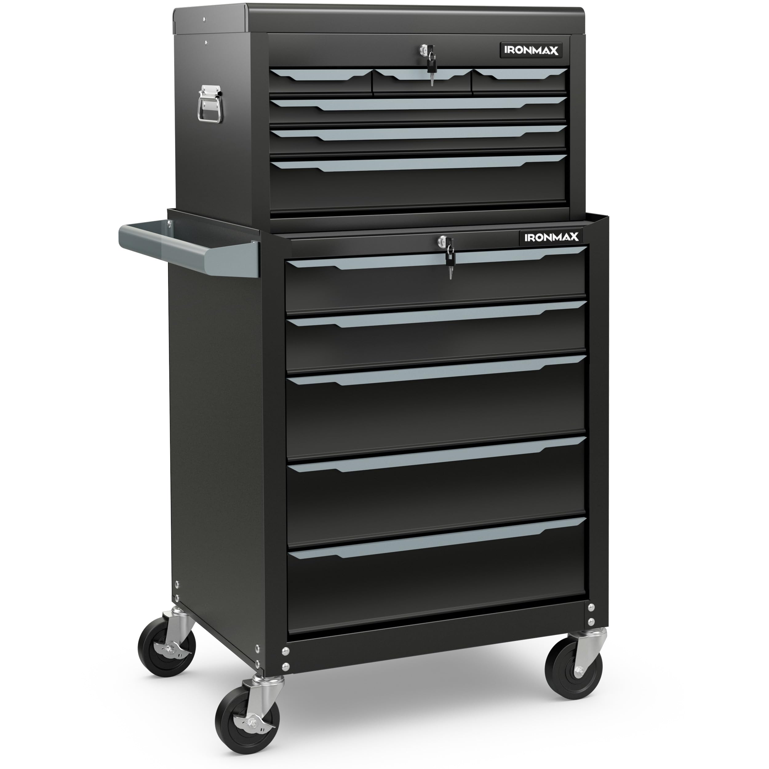 Goplus Rolling Steel Tool Chest, 11-Drawer Heavy-Duty Tool Storage Cab ...