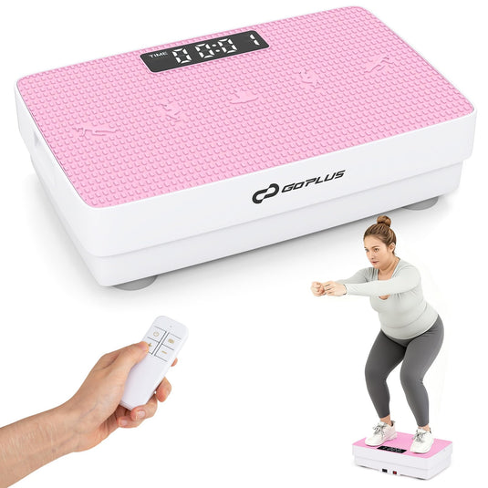 Goplus Vibration Plate Exercise Machine, Vibrating Platform w/ Gravity Sensor, Remote Control, Pink Goplus Vibration Plate Exercise Machine, Vibrating Platform w/ Gravity Sensor, Remote Control, Pink