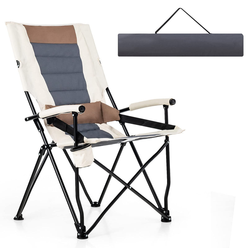 Load image into Gallery viewer, Goplus Camping Chairs, Portable Lumbar Back Beach Chair, Folding Chair for Outside, Fishing, Hiking, Picnic
