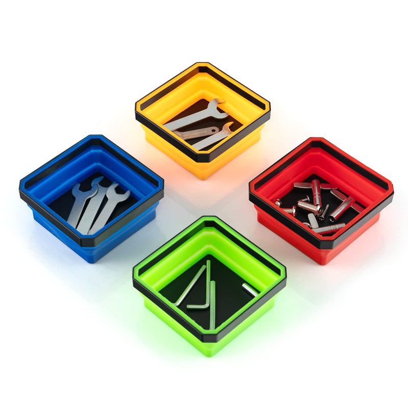 Load image into Gallery viewer, Goplus 4 Pack Collapsible Silicone Parts Bowls for Small Parts
