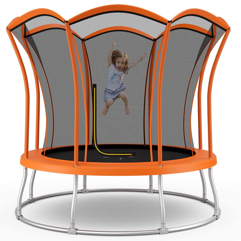 Load image into Gallery viewer, Goplus 8FT/ 10FT Outdoor Trampoline, ASTM Approved Trampoline with Unique Flower Shape
