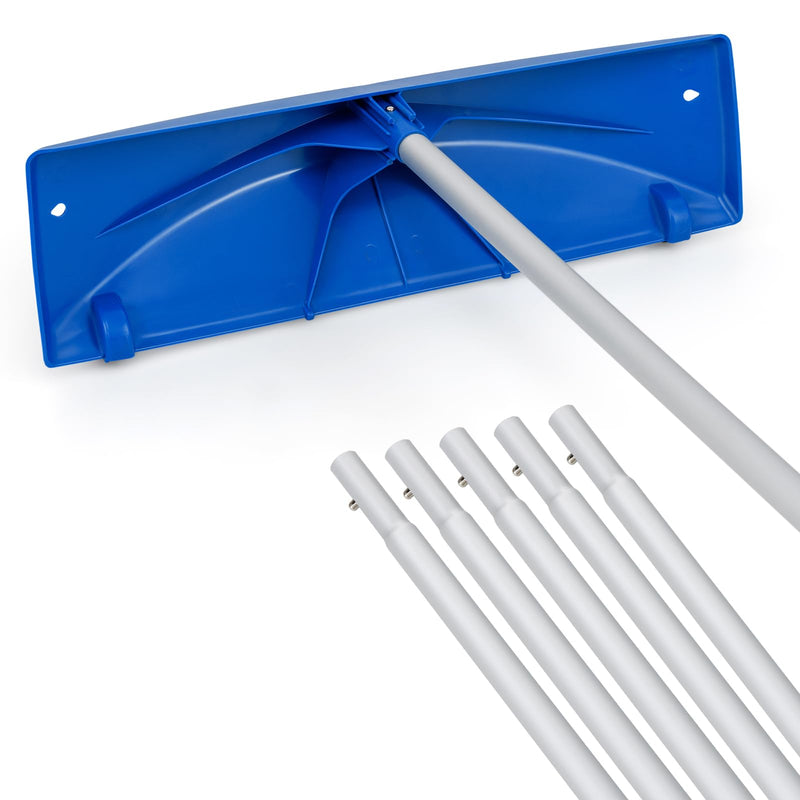 Load image into Gallery viewer, Goplus 3.4-20 FT Extendable Snow Removal Tool with 24" Wide Blade &amp; Wheels
