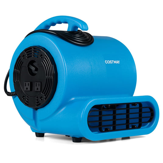 Goplus 1/3 HP Air Mover | 3-Speed 1000 CFM Commercial Blower Fan