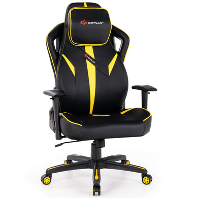 Goplus 360°Swivel Height Adjustable Computer Gamer Chair with Wide Seat Rocking Function
