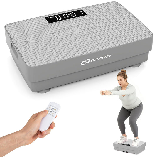 Goplus Vibration Plate Exercise Machine, Vibrating Platform w/ Gravity Sensor, Remote Control, Grey Goplus Vibration Plate Exercise Machine, Vibrating Platform w/ Gravity Sensor, Remote Control, Grey