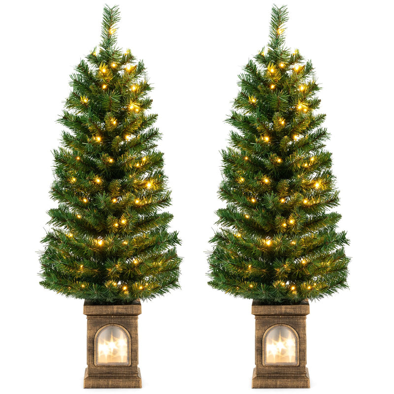 Load image into Gallery viewer, Goplus 4ft Pre-Lit Christmas Tree for Entrances
