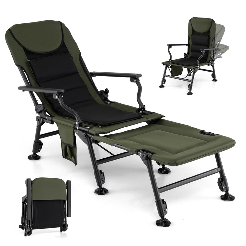 Load image into Gallery viewer, Goplus Oversized Foldable Fishing Chair for Adults with Detachable Footrest
