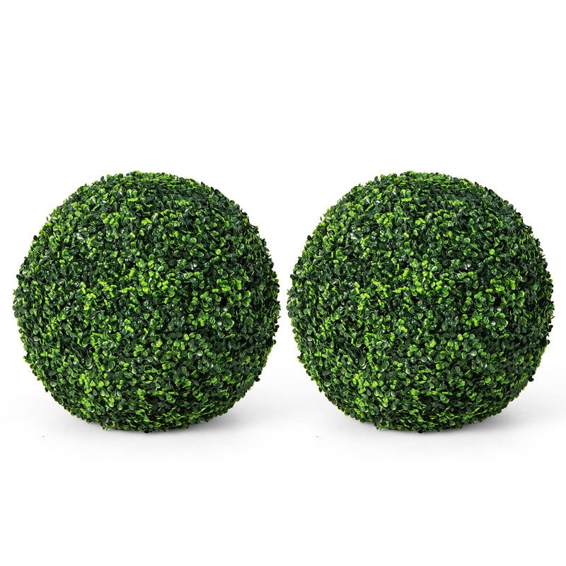 Load image into Gallery viewer, Goplus 2 PCS 19.5 Inch Artificial Plant Topiary Ball, Round Holly Faux Boxwood Balls
