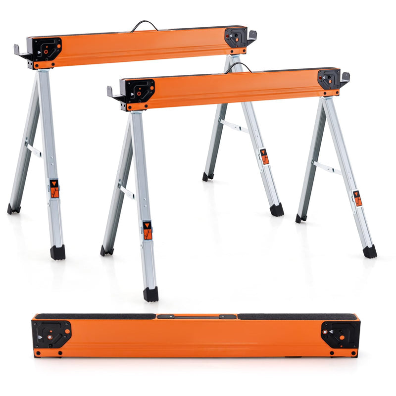 Load image into Gallery viewer, Goplus 2 Pack Folding Saw Horses
