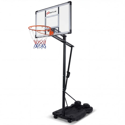 Goplus 5.6-10 FT Adjustable Portable Basketball Hoop Outdoor for Adults Backyard Driveway