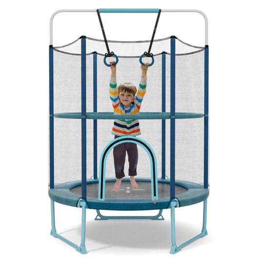 Goplus 60'' Trampoline for Kids, 3-in-1 Toddler Trampoline
