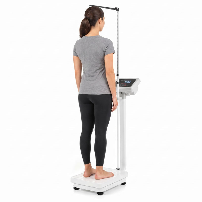 Load image into Gallery viewer, Goplus Height and Weight Scale with Height Rod | Digital Physician Scale with 400 lbs/180 kg Capacity
