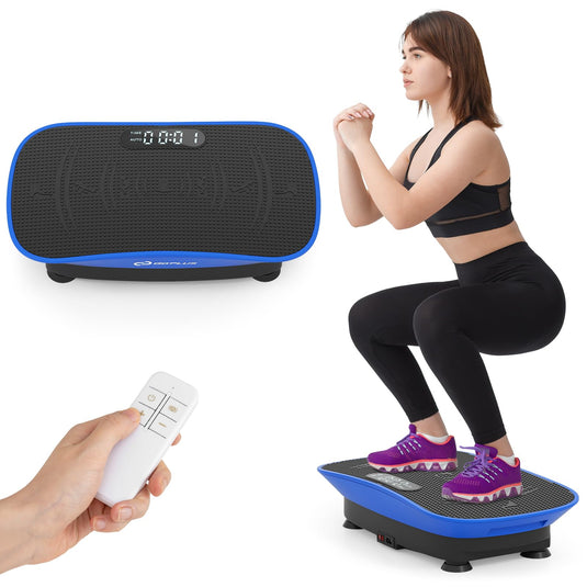 Goplus Vibration Plate Exercise Machine, Vibrating Platform for Lymphatic Drainage, Weight Loss