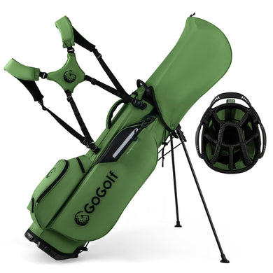 Goplus Golf Stand Bag with 8-Way Top Dividers Rain Hood 5 Pockets