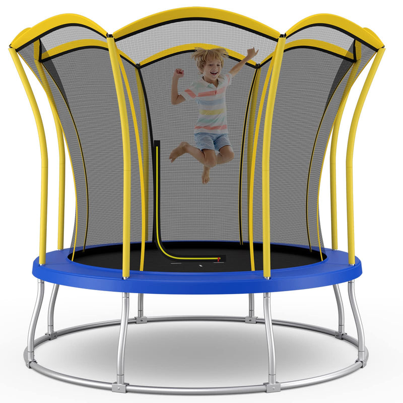 Load image into Gallery viewer, Goplus 8FT/ 10FT Outdoor Trampoline, ASTM Approved Trampoline with Unique Flower Shape
