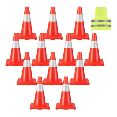 Goplus 12 Pack PVC Traffic Cones