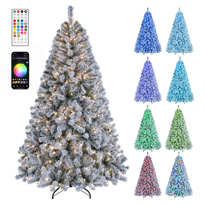 Load image into Gallery viewer, Goplus Smart RGB Pencil Christmas Tree with Remote &amp; APP (6 FT)
