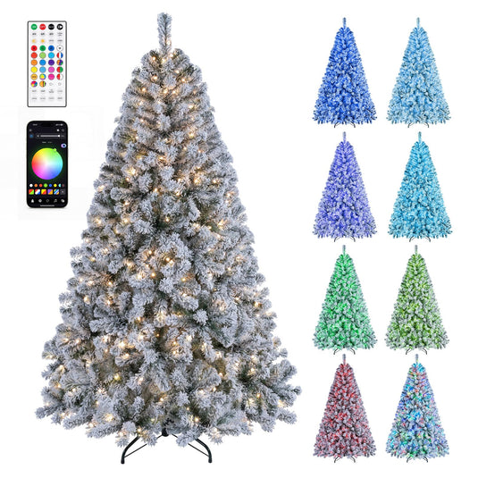 Goplus Smart RGB Pencil Christmas Tree with Remote & APP (6 FT)
