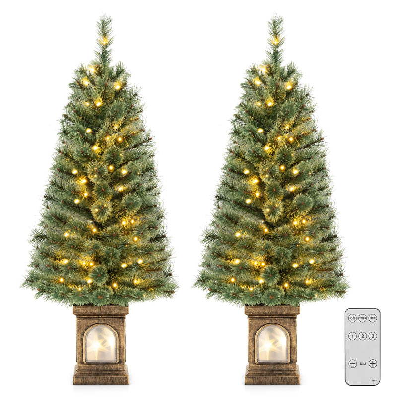 Load image into Gallery viewer, Goplus 4ft Pre-Lit Christmas Tree for Entrances
