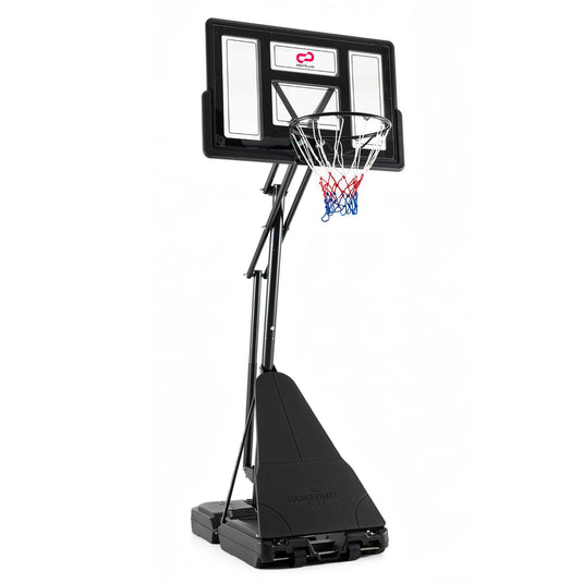 Goplus Outdoor Basketball Hoop 7.7-10 FT Height Adjustable Tool-Free Basketball Goal System