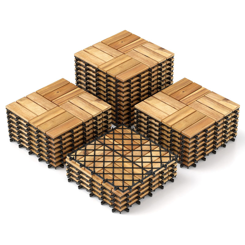 Load image into Gallery viewer, 12&quot; x 12&quot; Snap-Lock Outdoor Interlocking Flooring Tiles 30 Pcs
