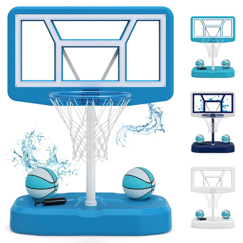 Load image into Gallery viewer, Goplus Shatterproof Outdoor Swimming Poolside Basketball Goal System with 200 LBS Weighted Base
