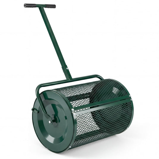 Goplus Compost Spreader 24" Peat Moss Spreader Roller
