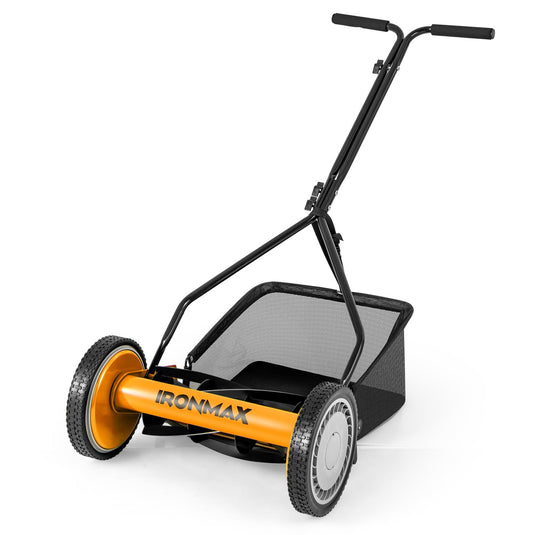 Goplus 14 Inch 5-Blade Walk-Behind Cordless Grass Cutter